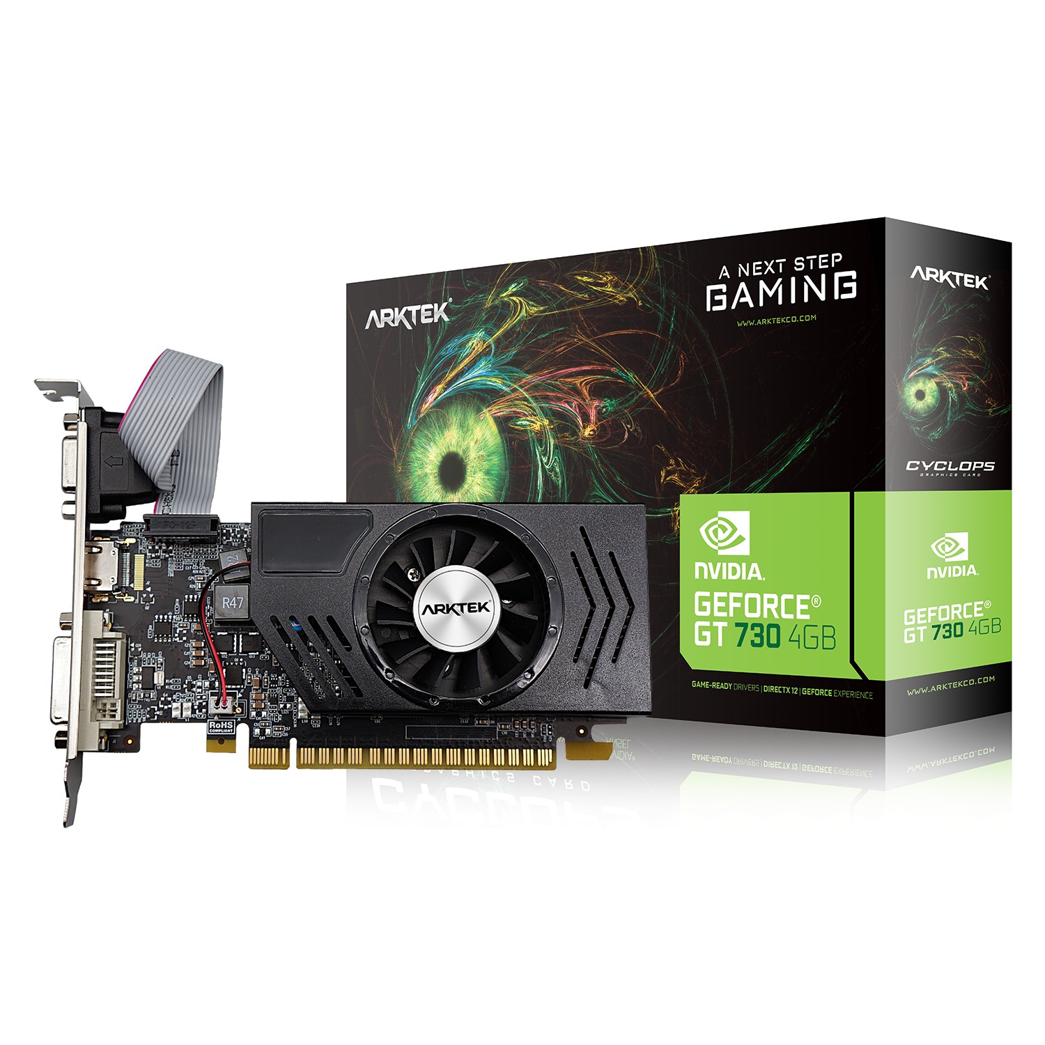 ARKTEK GT 730 4GB 128 BIT GDDR3 (DX11) PCIE 2.0 EKRAN KARTI AKN730D3S4GL1