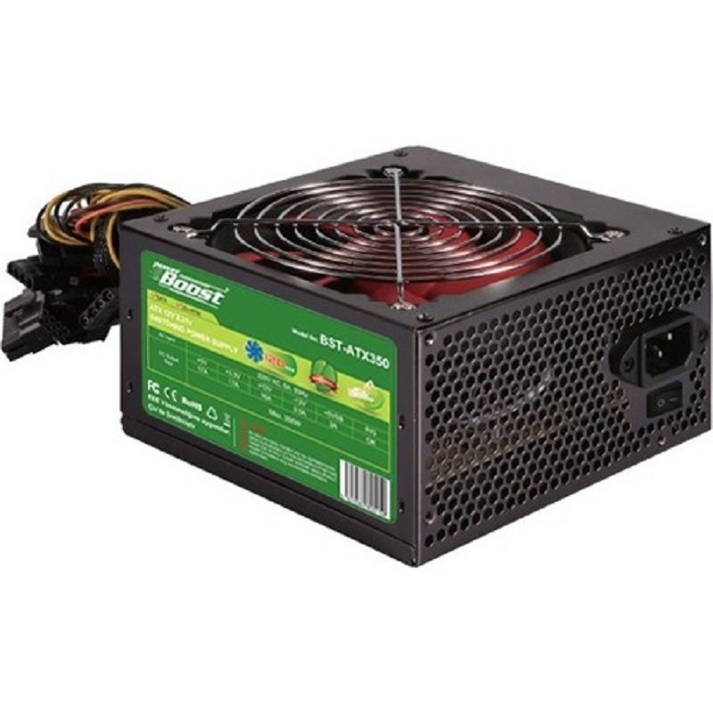 BOOST BST-ATX350R 12CM KIRMIZI FAN 350W POWER SUPPLY RETAIL BOX