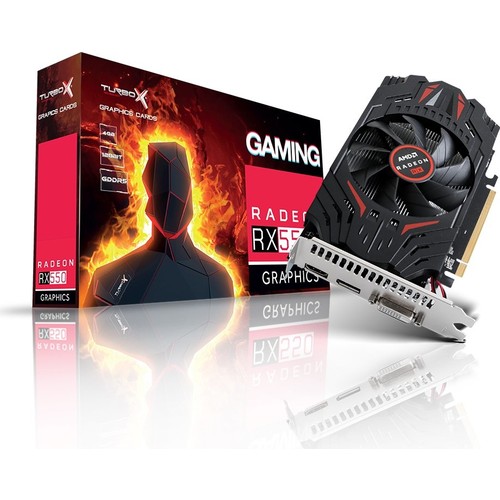 TURBOX ARCADE HERO M RX550 AMD GDDR5 128BIT VGA/DVI/HDMI TEK FAN 4GB EKRAN KARTI