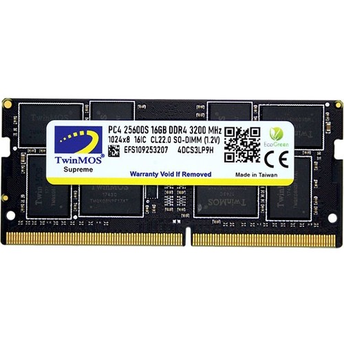 TWINMOS 16GB 3200MHZ NOTEBOOK RAM MDD416GB3200N