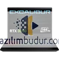 EXCALİBUR İ7 11800H 32G RAM 2TB SSD GTX1650 144HZ FHD İPS